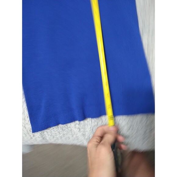 New Look Puff Sleeve Dress Medium Blue Boho Feminine Y2K Vintage - Picture 7 of 10